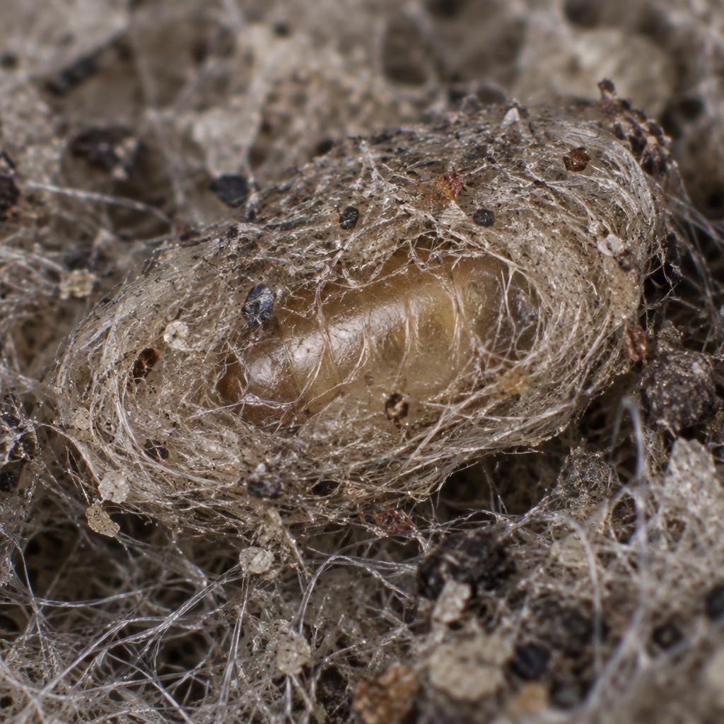 Cat Flea — Pupa in cocoon