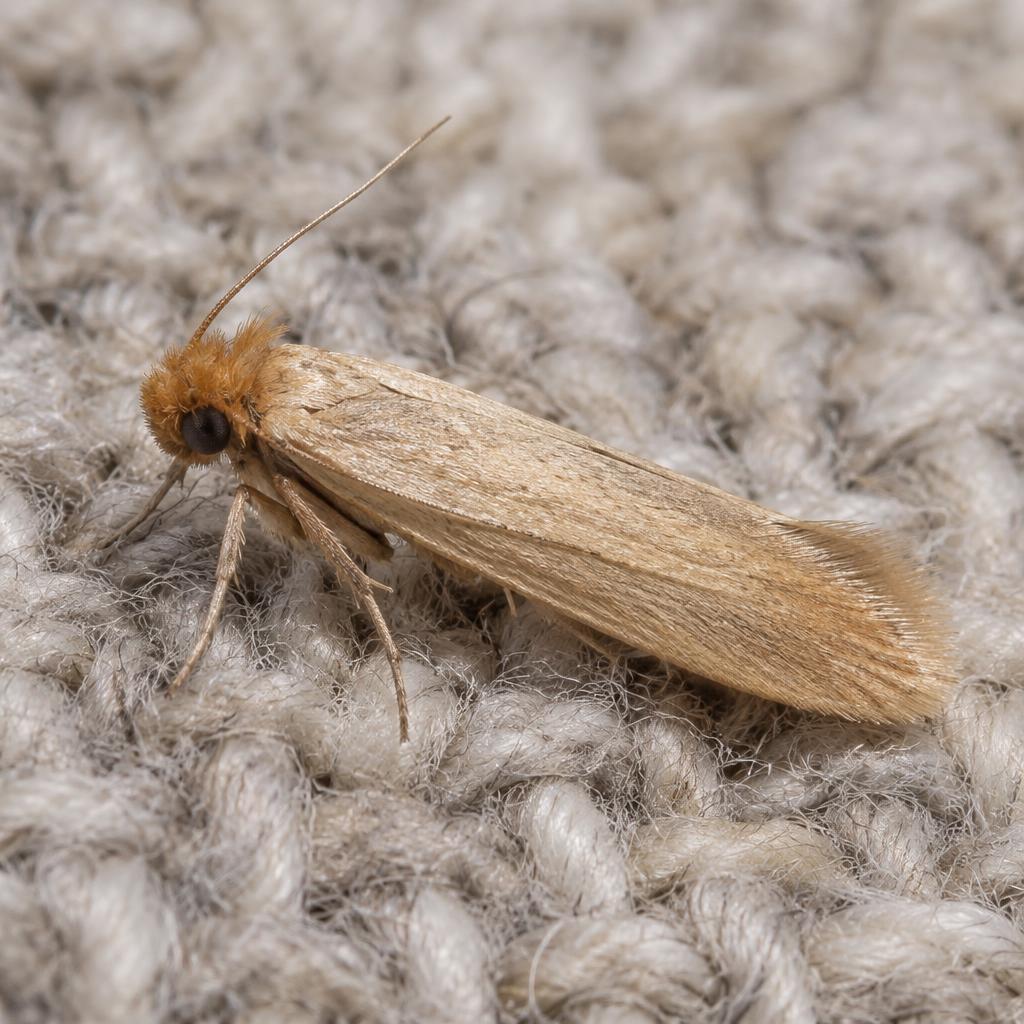Webbing Clothes Moth — Adult moth