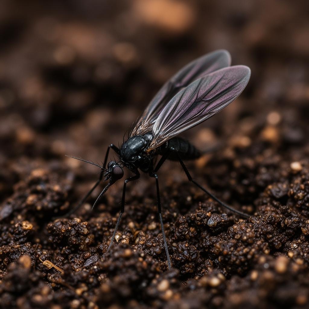 Dark-winged Fungus Gnat (Bradysia impatiens)