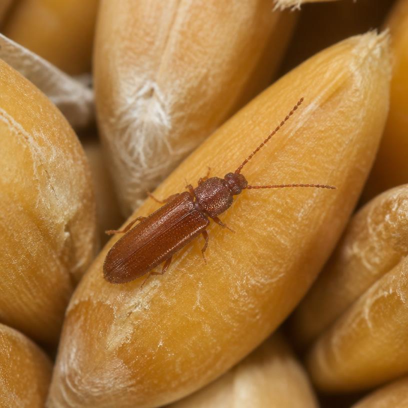 Rusty Grain Beetle (Cryptolestes ferrugineus)