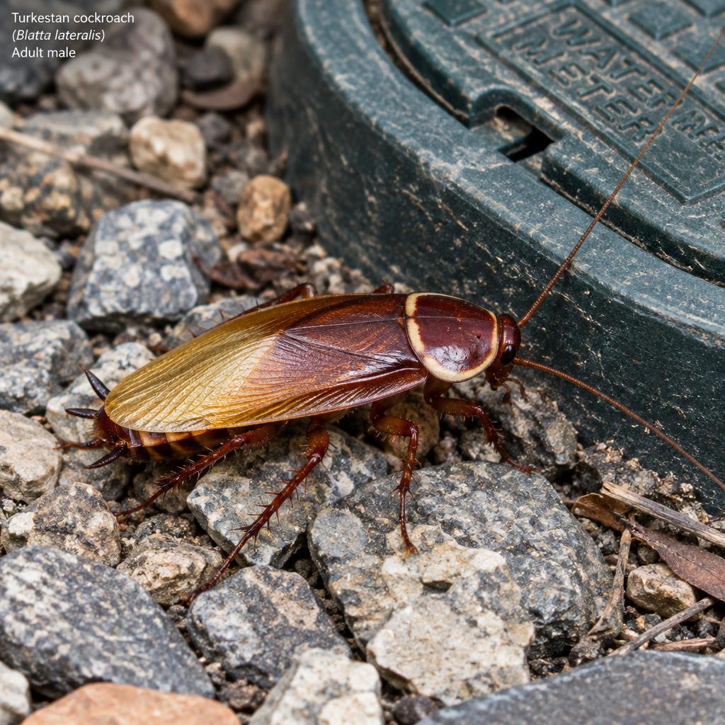 Turkestan Cockroach (Blatta lateralis)